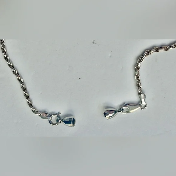 Kabana Vintage Sterling Silver Blue Lapis Cameo Necklace Mother Child Pendant - Picture 6 of 10